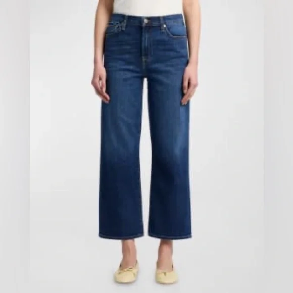 7 For All Mankind Luxe Vintage Cropped Alexa Jeans Size 27 - Picture 2 of 5